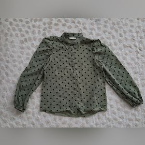 Button-up Shirt polka dot size S Stradivarius